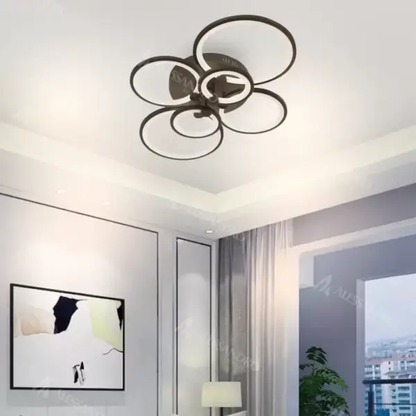 Lustra LED cu Telecomanda Edna 160W Dimabila Maro - imagine 4