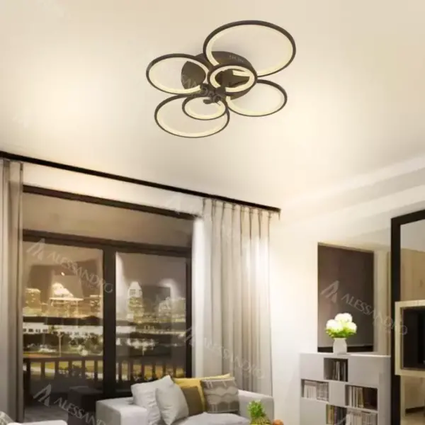 Lustra LED cu Telecomanda Edna 160W Dimabila Maro