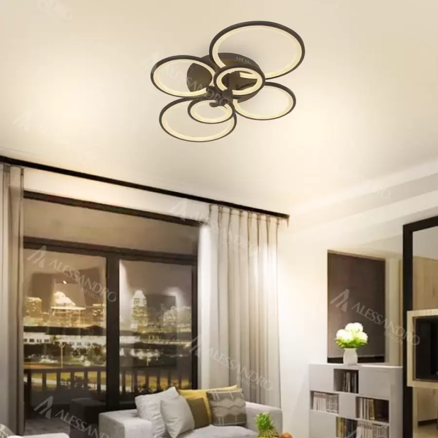 Lustra LED cu Telecomanda Edna 160W Dimabila Maro