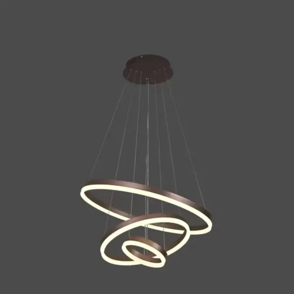 Lustra LED cu Telecomanda Emanuelle 152W Dimabila Alb Maro - imagine 2