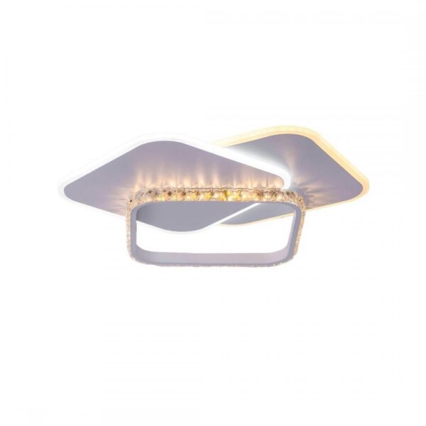 Lustra LED cu Telecomanda Everly, 100W, Dimabila, Alb