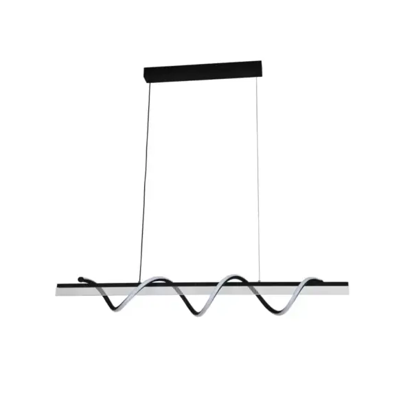 Lustra LED cu Telecomanda Jeremy 94W Dimabila Alb Negru - imagine 2