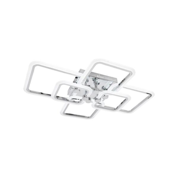 Lustra LED cu Telecomanda Tazara, 200W, Crom, Acril - imagine 2