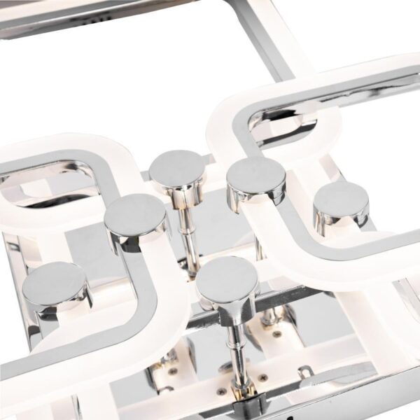 Lustra LED cu Telecomanda Tazara, 200W, Crom, Acril