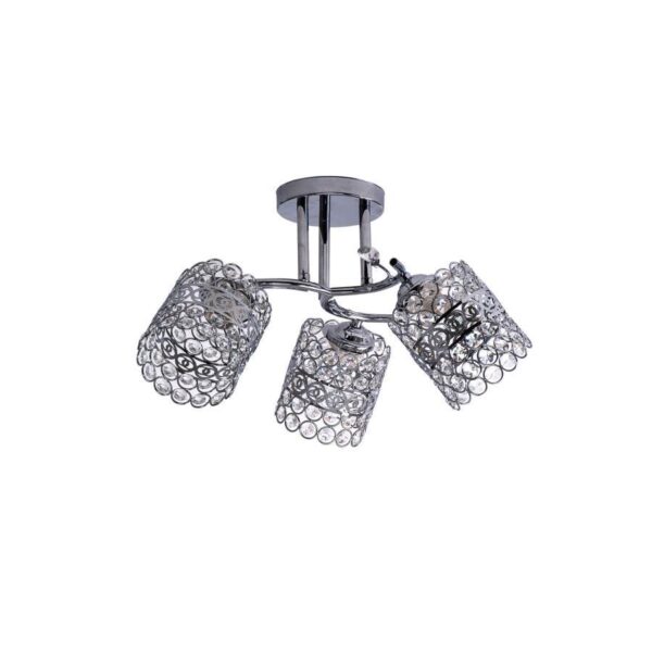 Lustra Maribela, 3*E27, Crom, Metal si Cristal - imagine 4