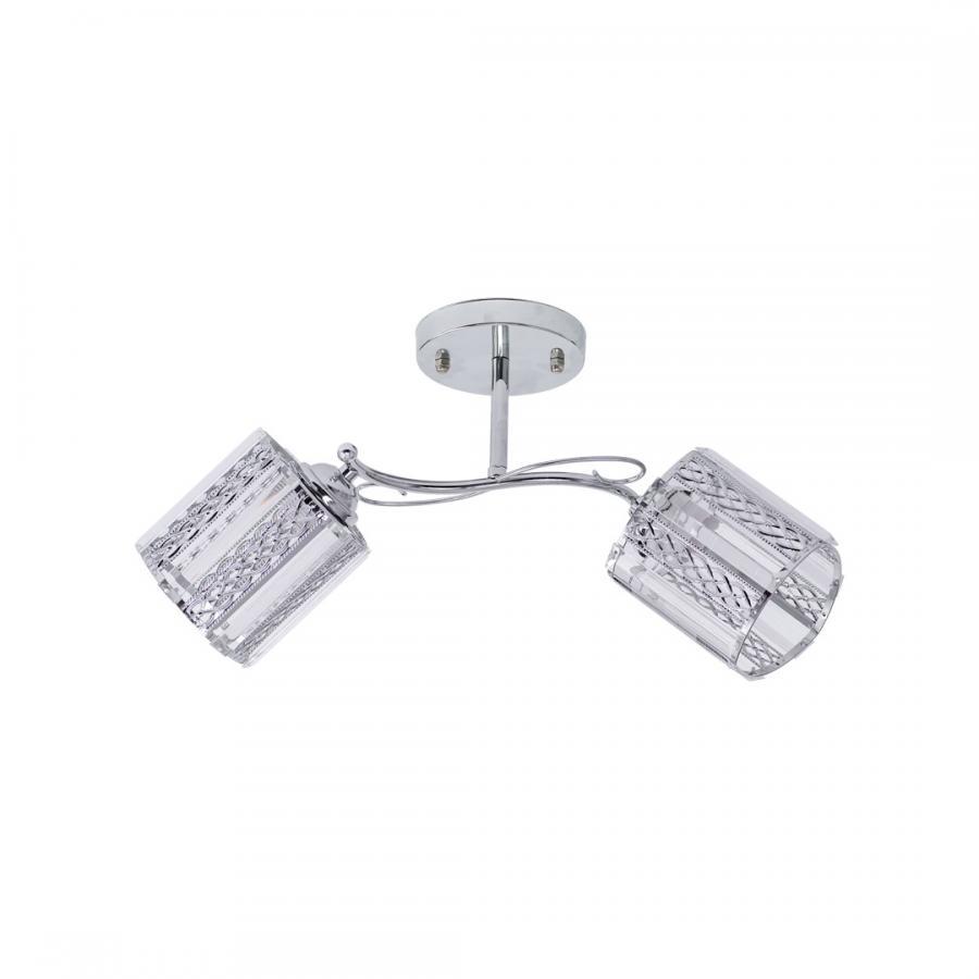 Lustra Raluca, 2*E27, Crom, Metal si Cristal