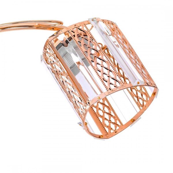 Lustra Raluca, 3*E27, Auriu, Metal si Cristal - imagine 2