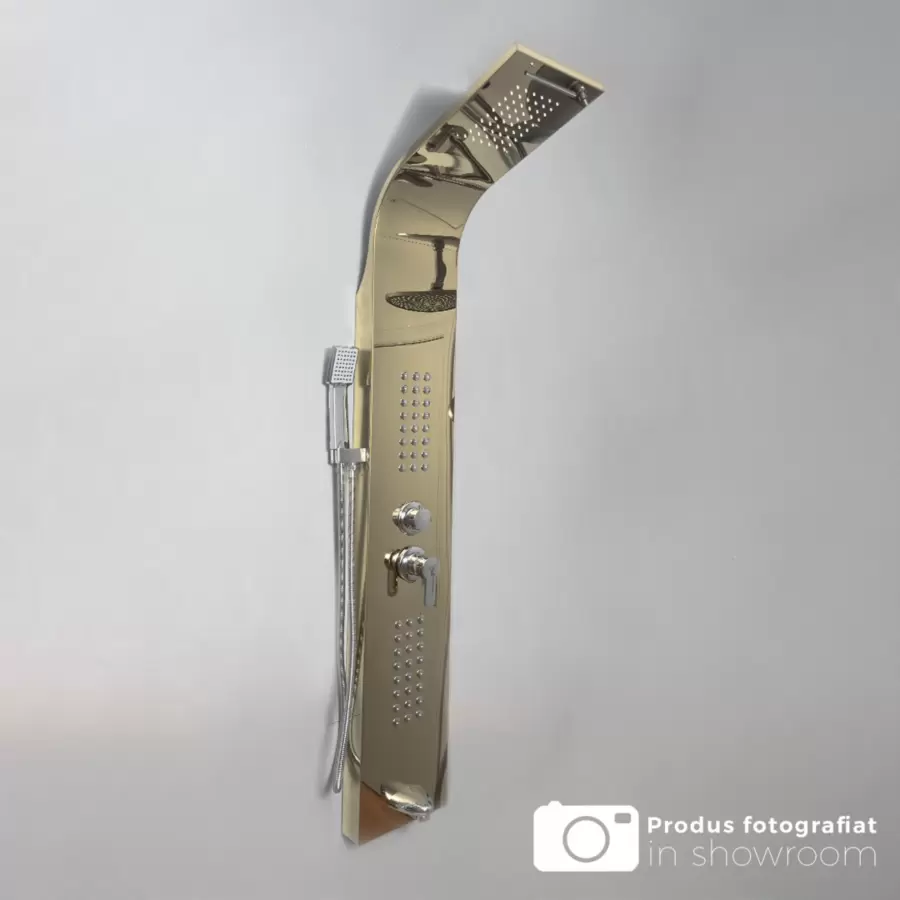 Panou de dus, Inox SUS304, Auriu, LYP/001