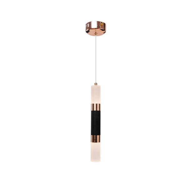 Pendul LED Adam, 14W, Acril si Metal, Negru cu Auriu, Lumina Rece/Calda/Neutra - imagine 3