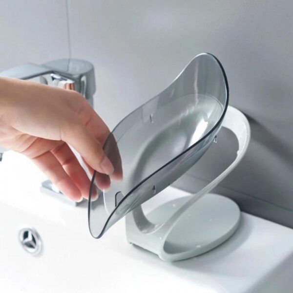 Suport Sapun cu Scurgere, Plastic, 14*13*8 cm, Roz - imagine 4