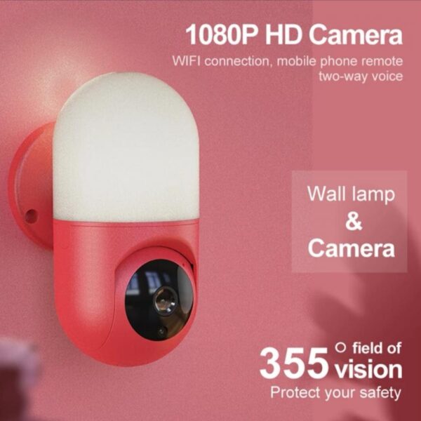 Camera Video Interioara 1080P, Alb/Rosu, (Q/S036) - imagine 2