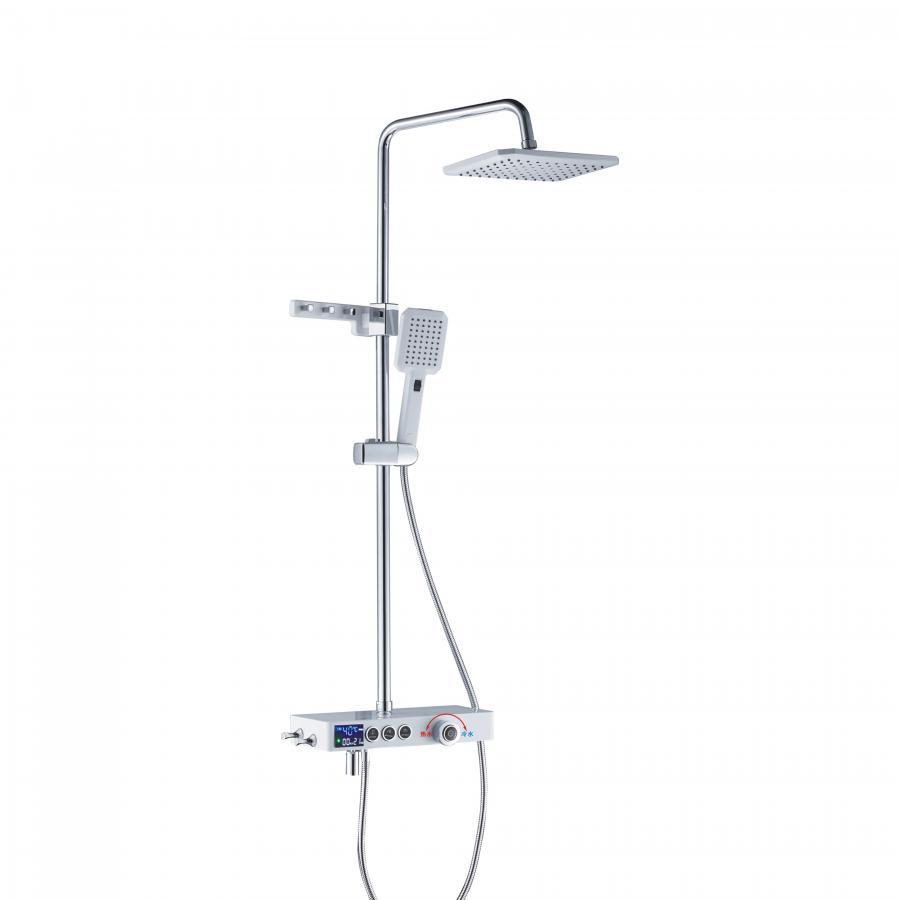 Coloana Dus Afisaj LCD Inox Alb Argintiu SJG/005