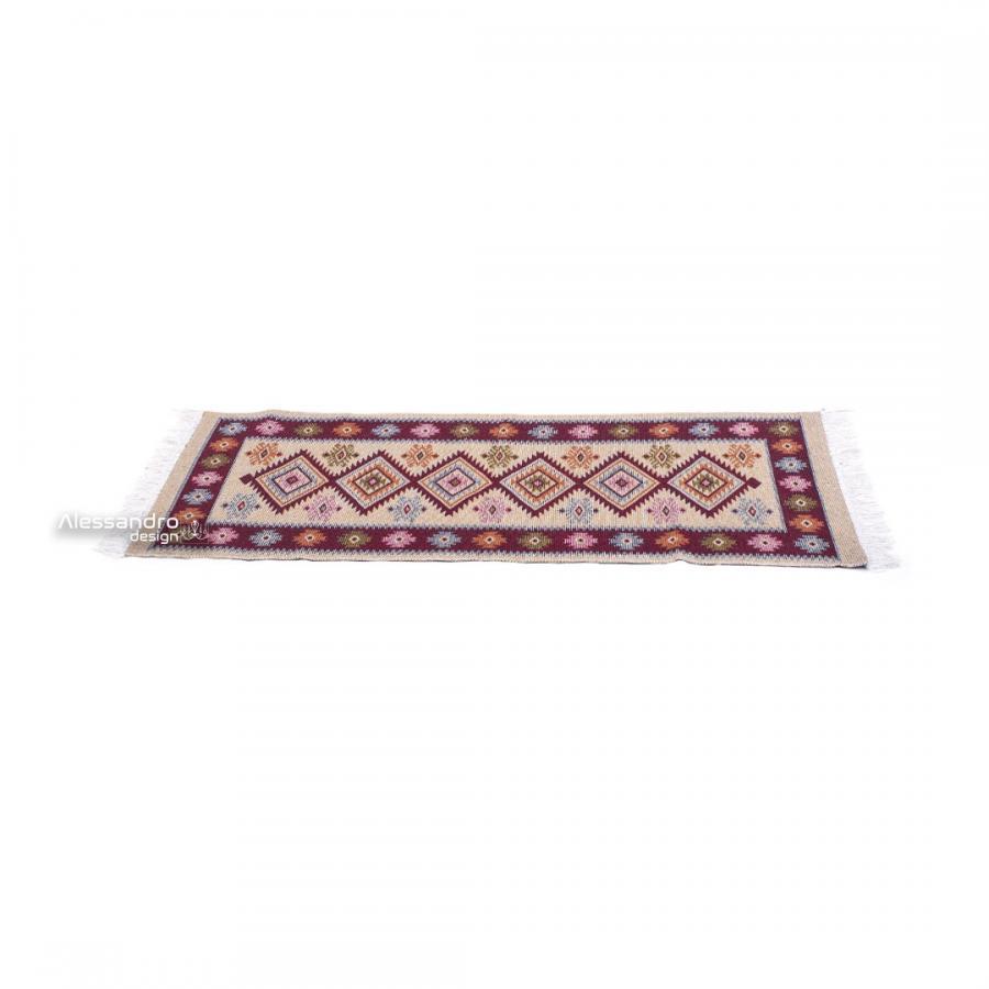 Covor Rustic, Visiniu, Bumbac, 60*150 cm
