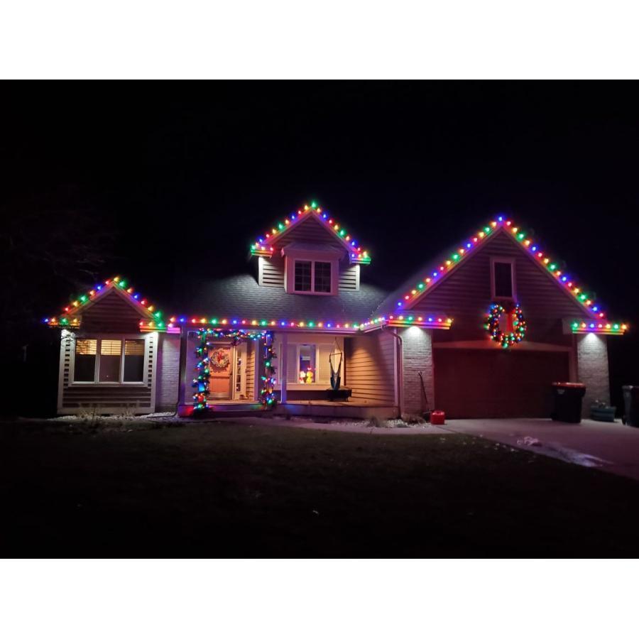 Instalatie 180 Leduri, 8 m, Fir Negru, Multicolor