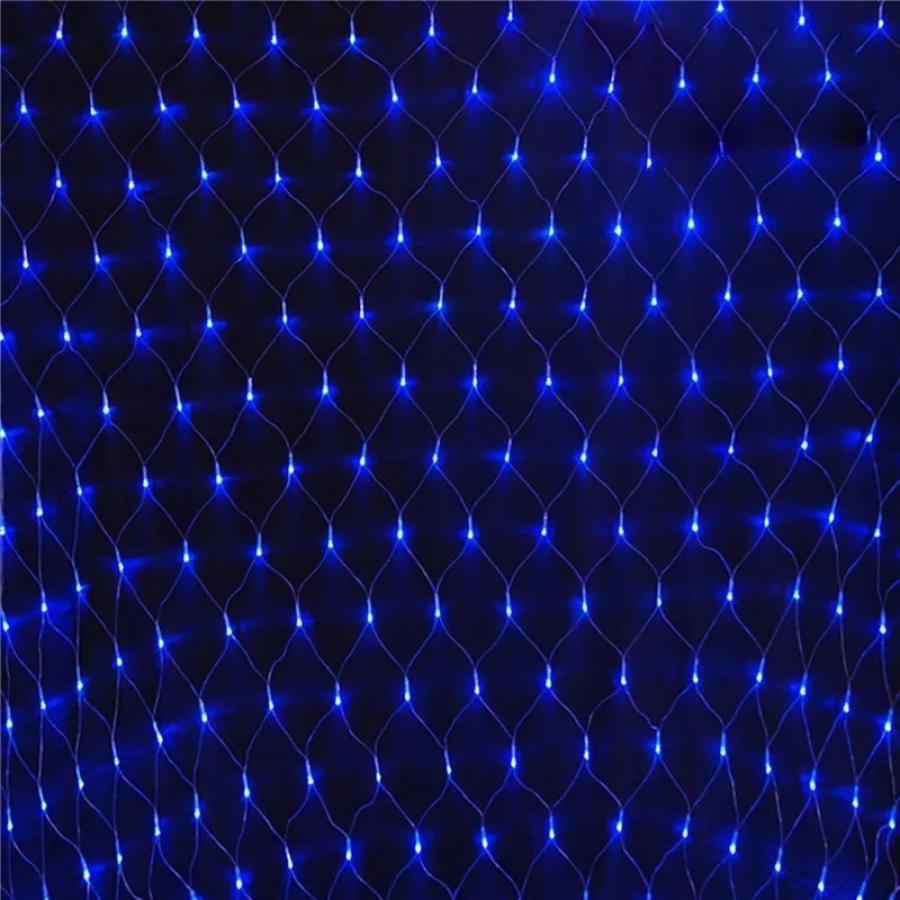 Instalatie Tip Plasa, 288 Leduri, 2/3 m, Fir Negru, Alb/Albastru/Multicolor – Multicolor