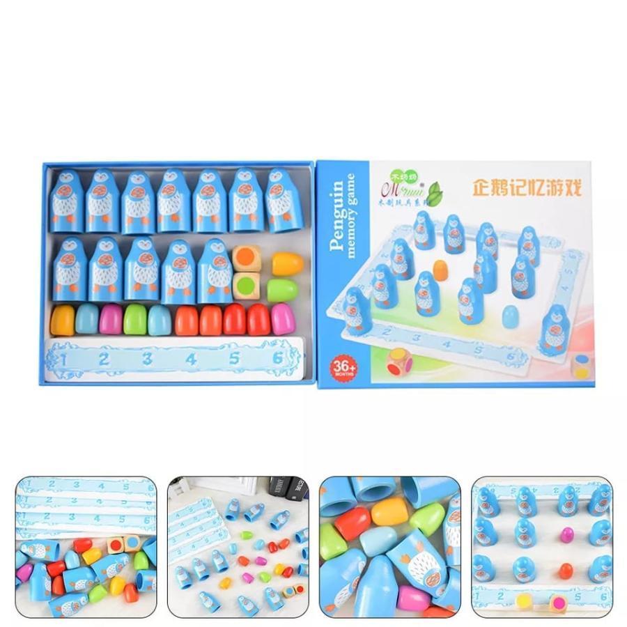 Joc tip Micii Pinguini Saritori, 18 piese, Lemn
