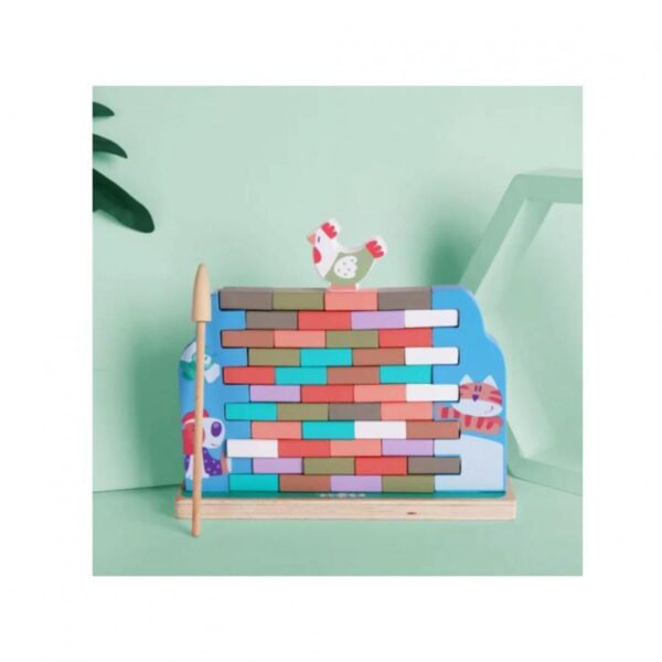 Joc tip Puzzle 3D cu Animalute Domestice, Multicolor, Lemn - imagine 2