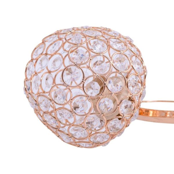 Lustra Adina, 2*E27, Auriu, Metal si Cristal - imagine 2