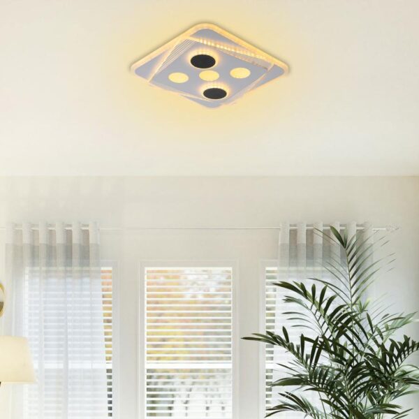 Lustra LED Imani, 100W, Alb, Negru