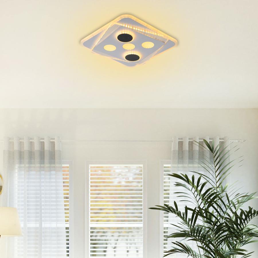 Lustra LED Imani, 100W, Alb, Negru