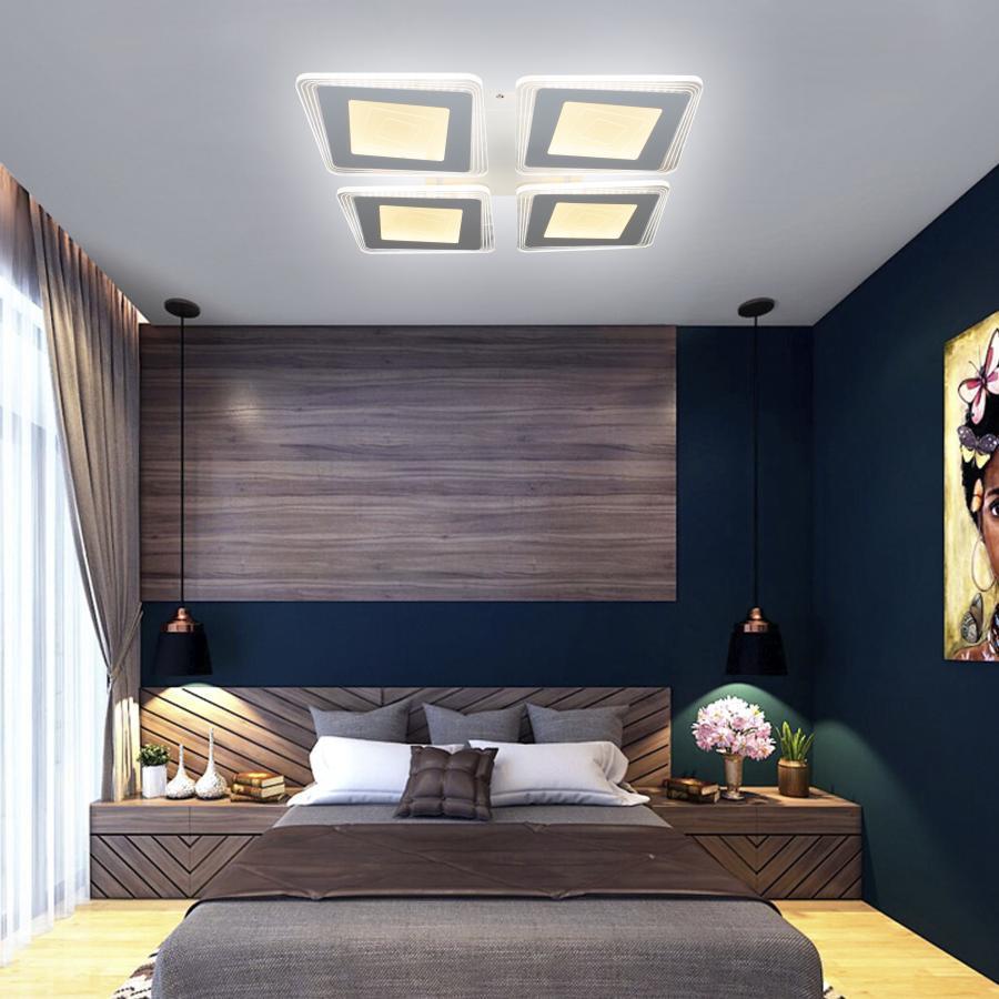 Lustra LED cu Telecomanda, Cataleia, 208W, Dimabila, Alb -RESIGILAT-