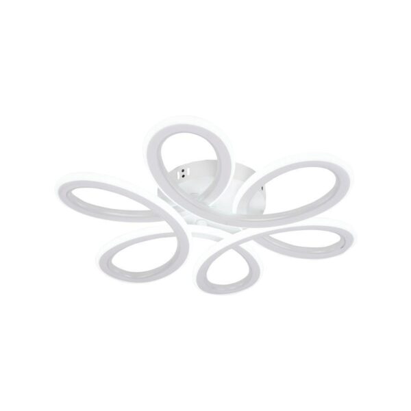 Lustra LED cu Telecomanda, Eliza, 120W, Dimabila, Alb -RESIGILAT- - imagine 3
