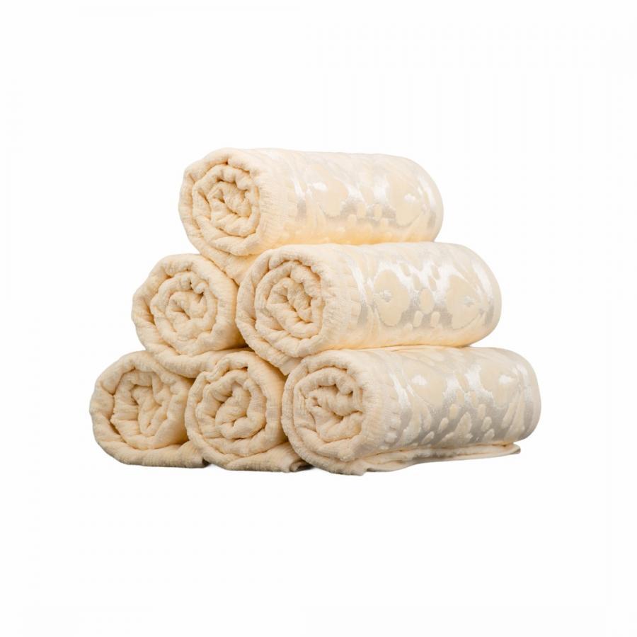 Set 6 Prosoape, 50*90 cm, Bumbac, Crem