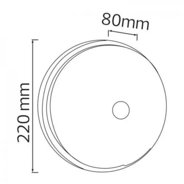 Plafoniera Led 20W 2400Lm cu Senzor de Miscare 6400K IP44