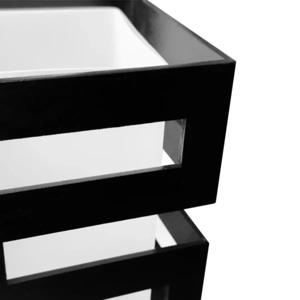 Lustra Vanja, 4*E27, Negru, Metal si Lemn - imagine 2