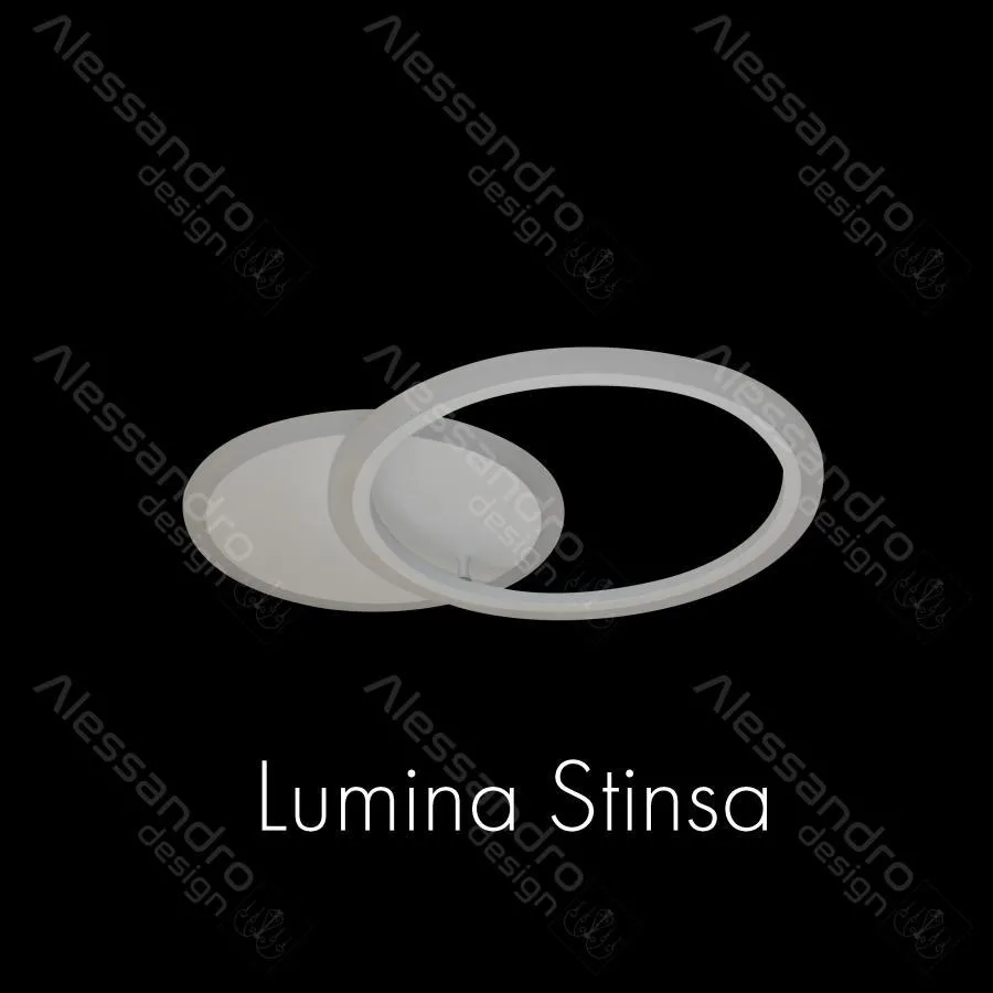 Lustra LED cu Telecomanda Hulia 66W Dimabila Alb - imagine 2