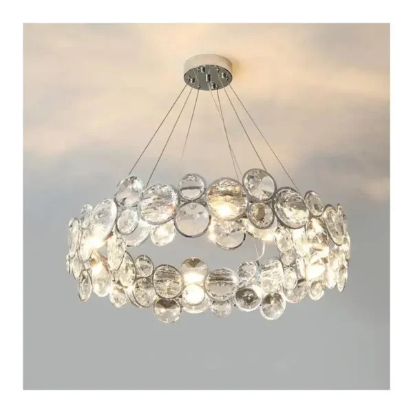 Candelabru Cristal Angelica Argintiu - imagine 2