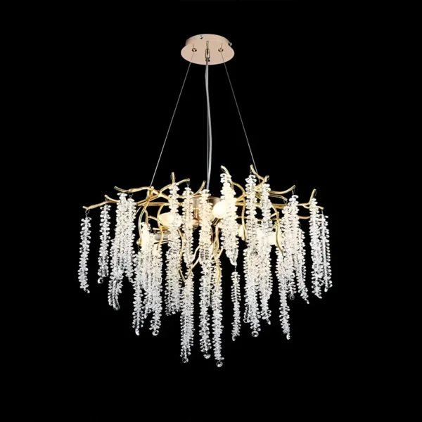 Candelabru Cristal Judson 6x E14 Auriu - imagine 3