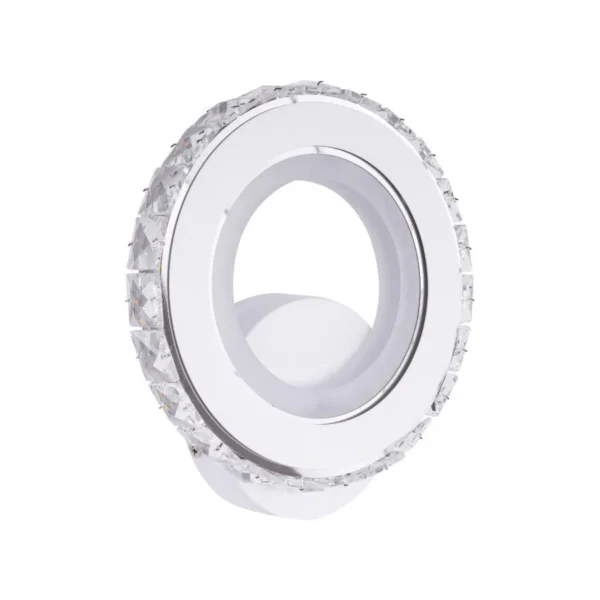 Aplica LED Borandis, Alb cu Crom, Acril si Cristal , Lumina Rece/Calda/Neutra - imagine 6