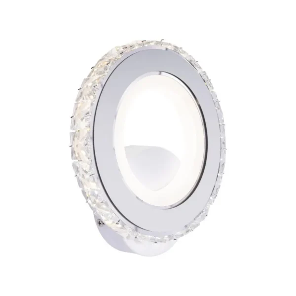 Aplica LED Borandis, Alb cu Crom, Acril si Cristal , Lumina Rece/Calda/Neutra - imagine 5