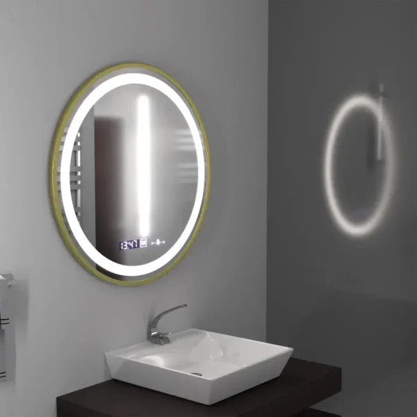 Oglinda LED Touch Venere Sistem Dezaburire Rama Aurie 70x70 cm Colectia Marcello Funghi - imagine 8