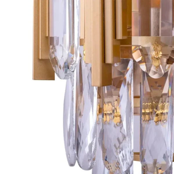 Aplica Hanna, 2*E27, Auriu, Metal si Cristal - imagine 6