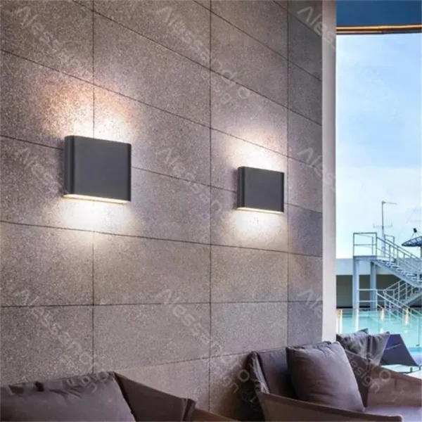 Aplica LED Exterior Rena, 6W, Negru, 3000K - imagine 4