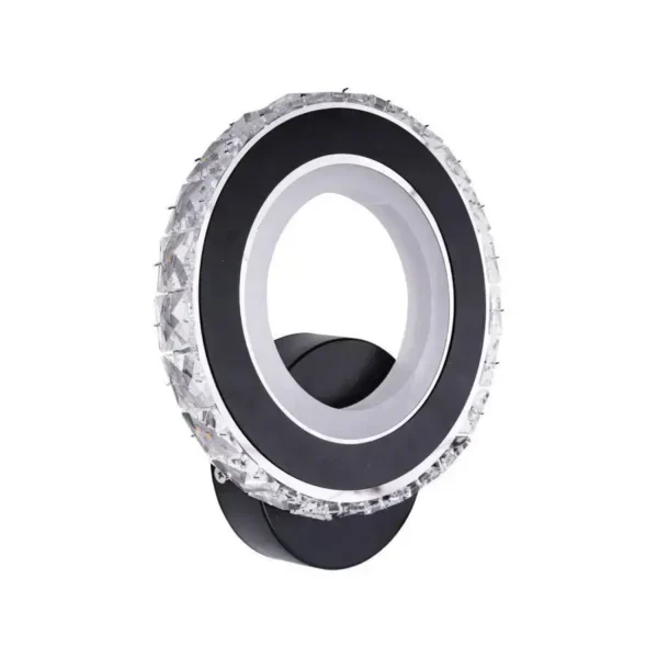 Aplica LED Malina, Negru cu Crom, Acril si Cristal, Lumina Rece/Calda/Neutra - imagine 4