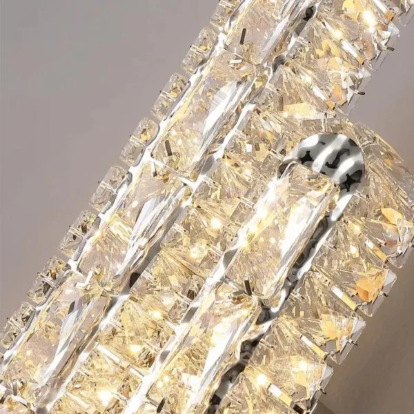Aplica LED Priscila, 10W, Cristal, Argintiu - imagine 4