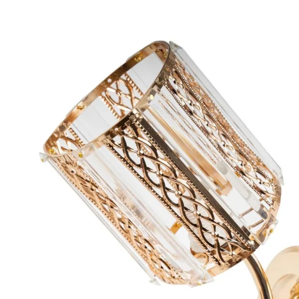 Aplica Rumias, 1*E27, Metal si Cristal, Auriu - imagine 4
