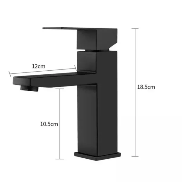 Baterie Lavoar Korman Technik, Inox SUS304, Negru, HS/LY005 - imagine 7
