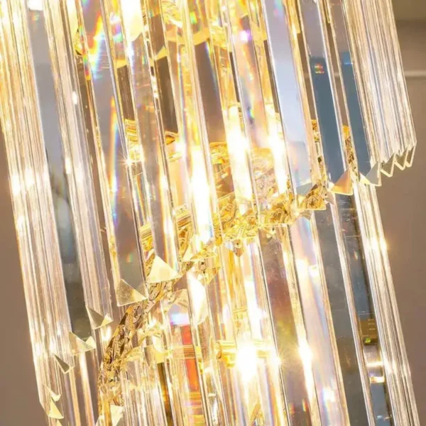 Candelabru Cristal Aden 19x E14 Auriu Negru - imagine 8