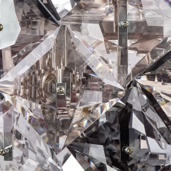 Candelabru Cristal Heja 5x E27 Argintiu - imagine 5