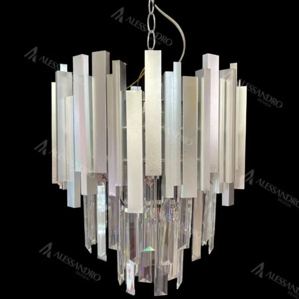 Candelabru Cristal Maks 2x E14 Argintiu - imagine 5