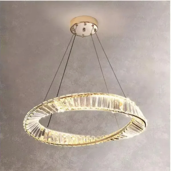 Lustra LED Cristal cu Telecomanda Kylan 36W Auriu - imagine 4