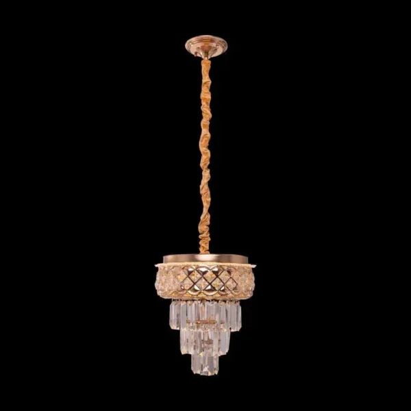 Candelabru LED Cristal Henri 24W Auriu - imagine 6