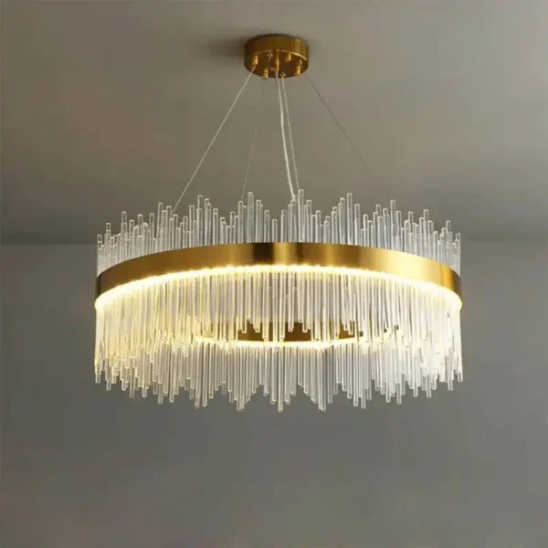 Candelabru LED cu Telecomanda Gonzalo 98W Dimabil Auriu - imagine 6