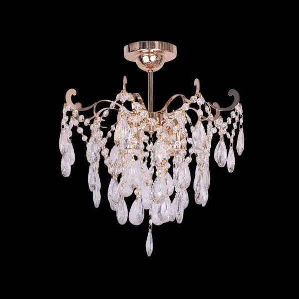 Candelabru Vladimir, 5*E27, Auriu, Metal si Cristal - imagine 4