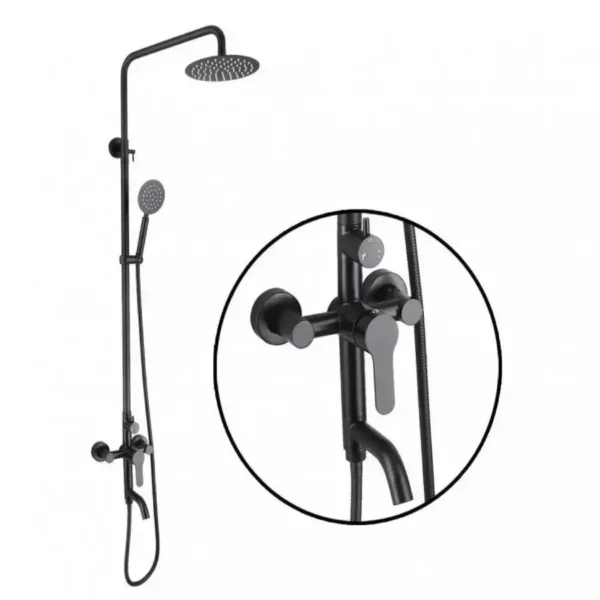 Coloana Dus, Inox SUS304, Negru, HS005 - imagine 4