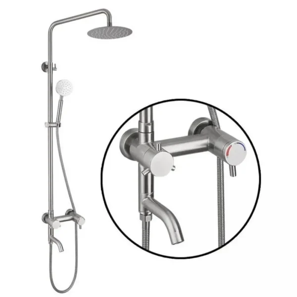 Coloana Dus, Inox SUS304, Satinat, N/LY0C3 - imagine 2